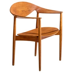 Aksel Bender Madsen et Ejner Larsen, fauteuil, teck, Danemark, années 1950