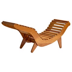 Klaus Grabe, Chaise Longue, Wood, USA, anni '50