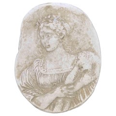 Ancienne intaille camée néoclassique, 19e siècle