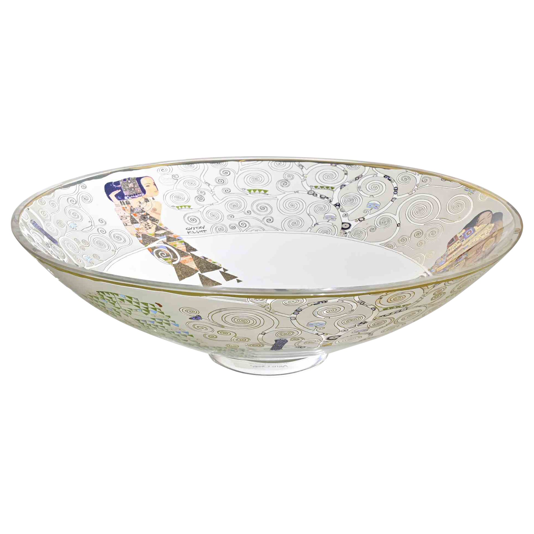 Large Goebel Artis Orbis Bowl Centerpiece Design “Gustav Klimt, Mid-20th Century For Sale