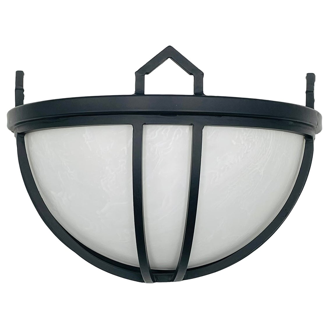Steven Handelman 'Parma' Applique in ferro nero con vetro bianco, USA, 2022