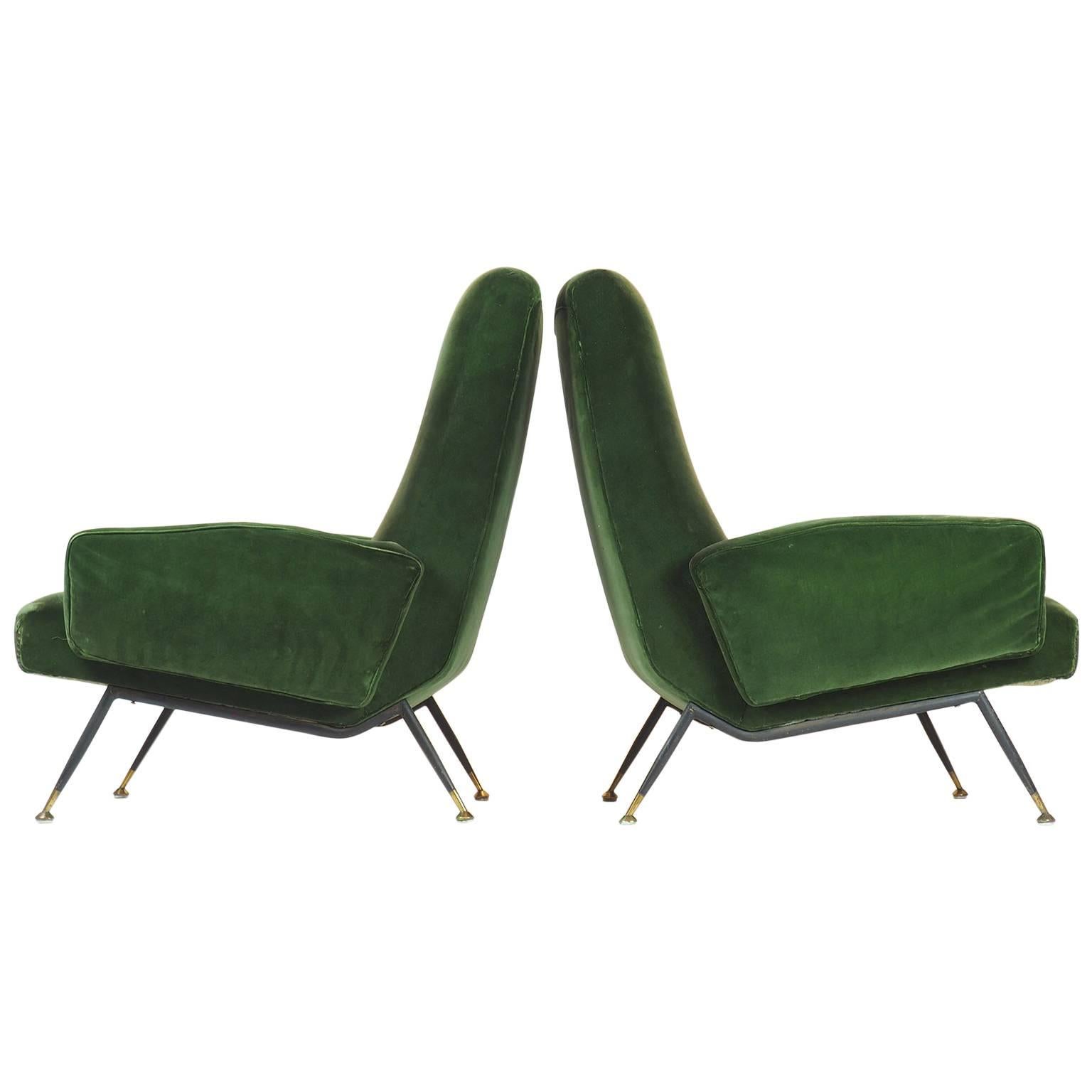 Italian Armchairs, Comfort with Unusual and Unconventional Lines, Milano, 1950s