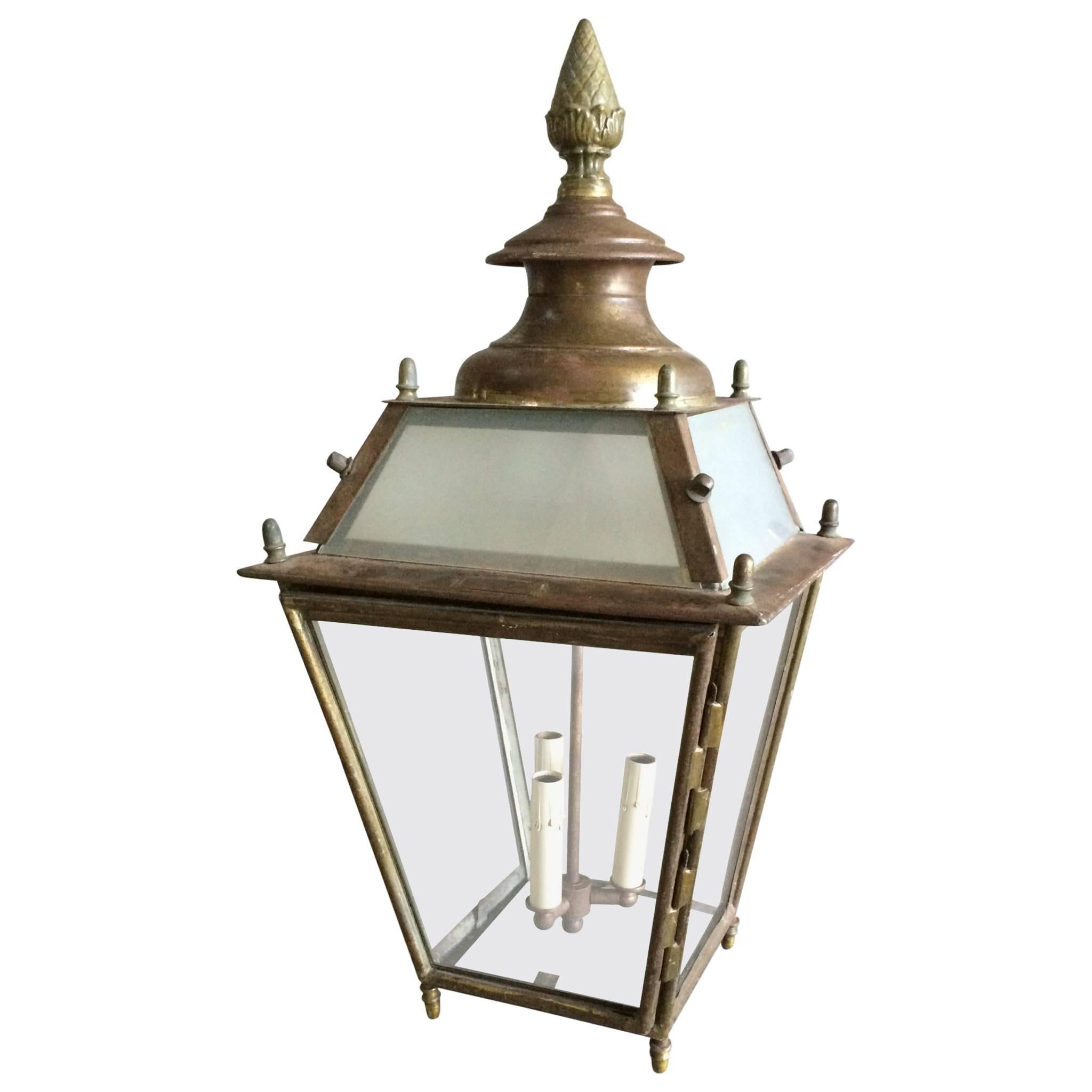 Austrian Copper Lantern Sconce For Sale