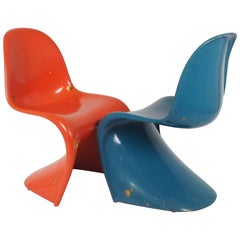 Verner Panton Chair Rare 1st  Edition, Orange colour,  Denmark, 1960s