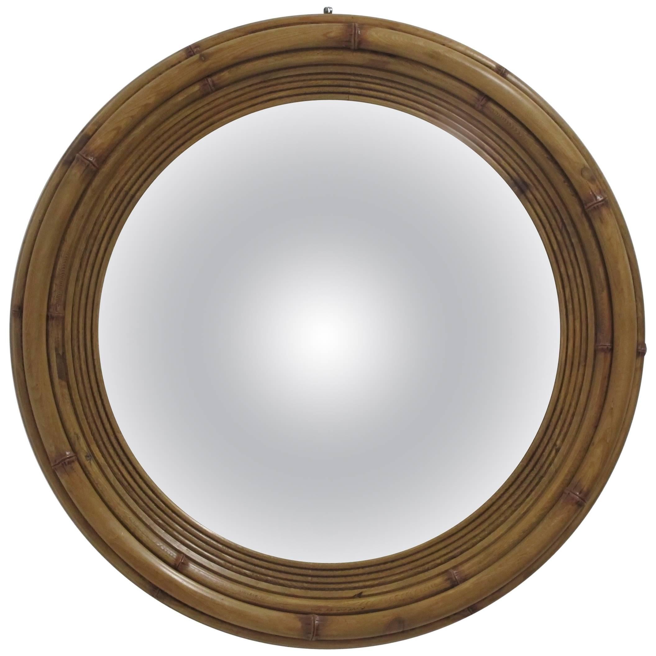 Large Wood Convex Mirror