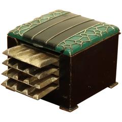 Antique Art Deco Japanese Ashtray Case