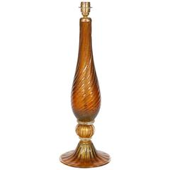 Italian Murano Glass Table Lamp, Attributed to Seguso, circa 1980s 3