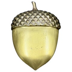 Large Mid-Century Brass Acorn Door Knocker