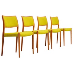 Retro Niels Moller Model 80 Chairs in Oak, Denmark, 1968