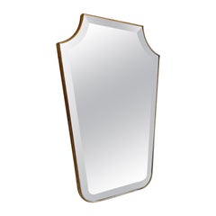 1960 Italian Mirror In Brass Frame