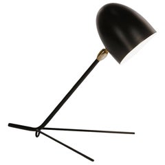 Lampada da tavolo Cocotte nera di Serge Mouille, moderna, di metà secolo