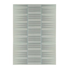 Rug & Kilim: Tappeto oversize in stile scandinavo, motivo geometrico verde e blu