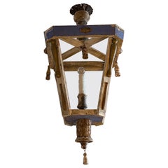 Italian Wood Pendant Made With Antique Altar Fragments.