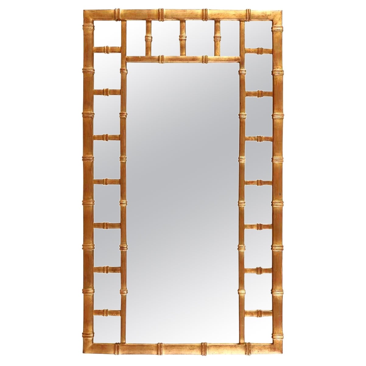 Faux Bamboo Mirror For Sale