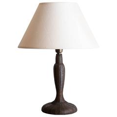 Arts and Crafts Basket Weave Table Lamp