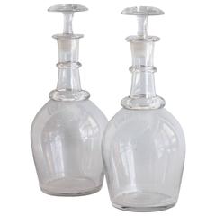 Pair of Handblown Cider Carafes