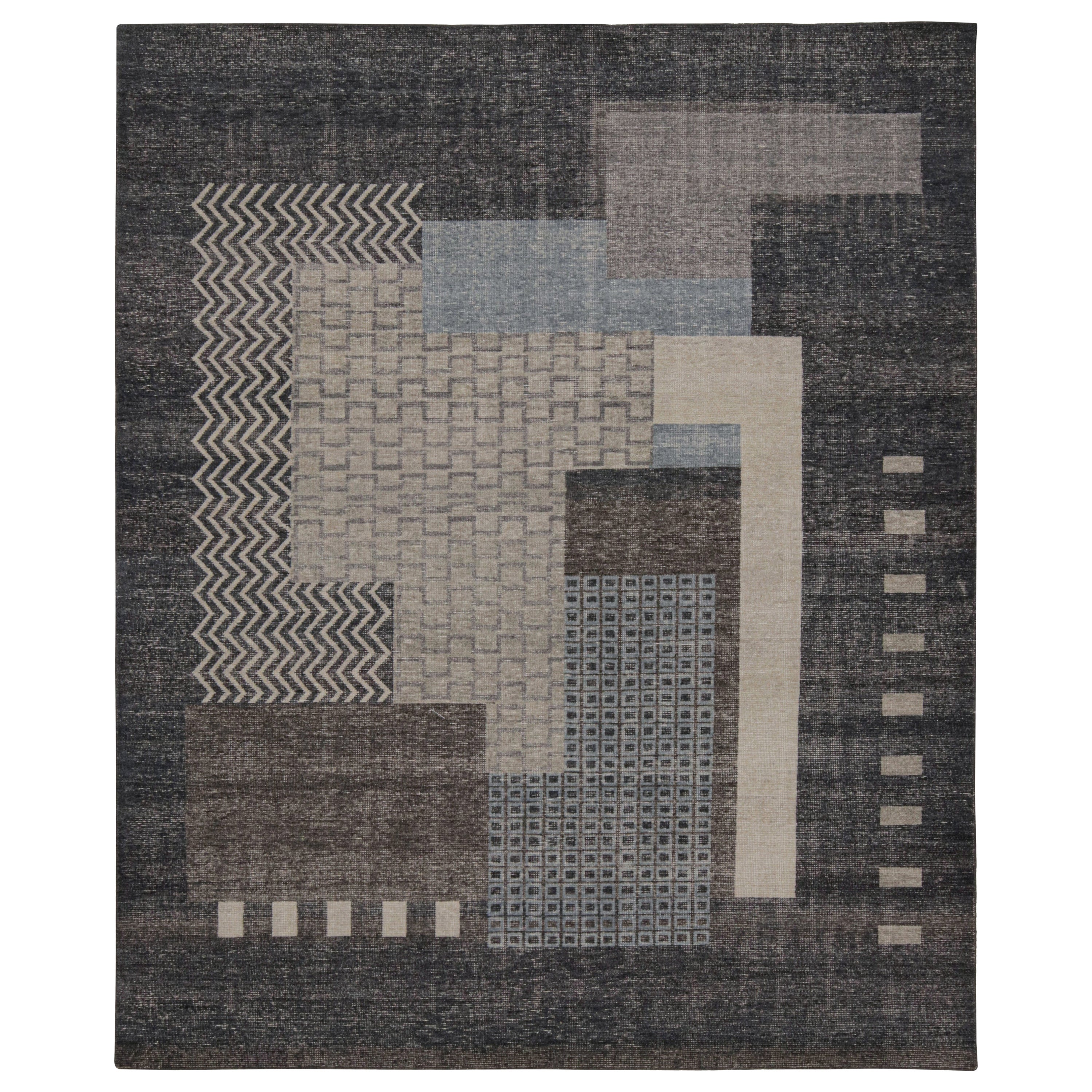 Moderner französischer Art-Déco-Teppich von Rug & Kilim, mit geometrischen Mustern