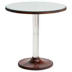 Attribuzione Grosfeld House, Tavolino, Wood, Lucite, Specchio, USA, anni '40