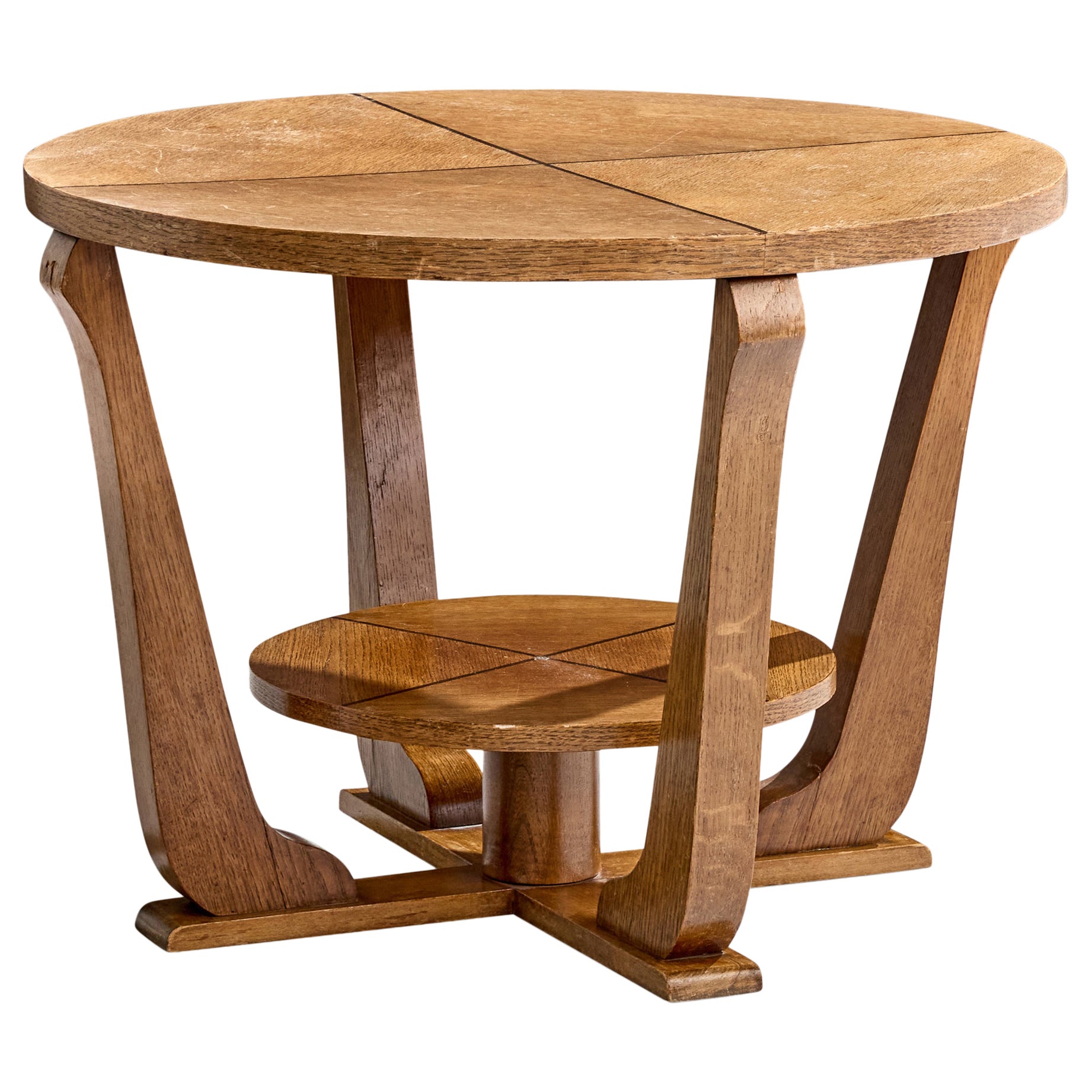 Dänischer Designer, Beistelltisch, Eiche, Dänemark, 1940er Jahre