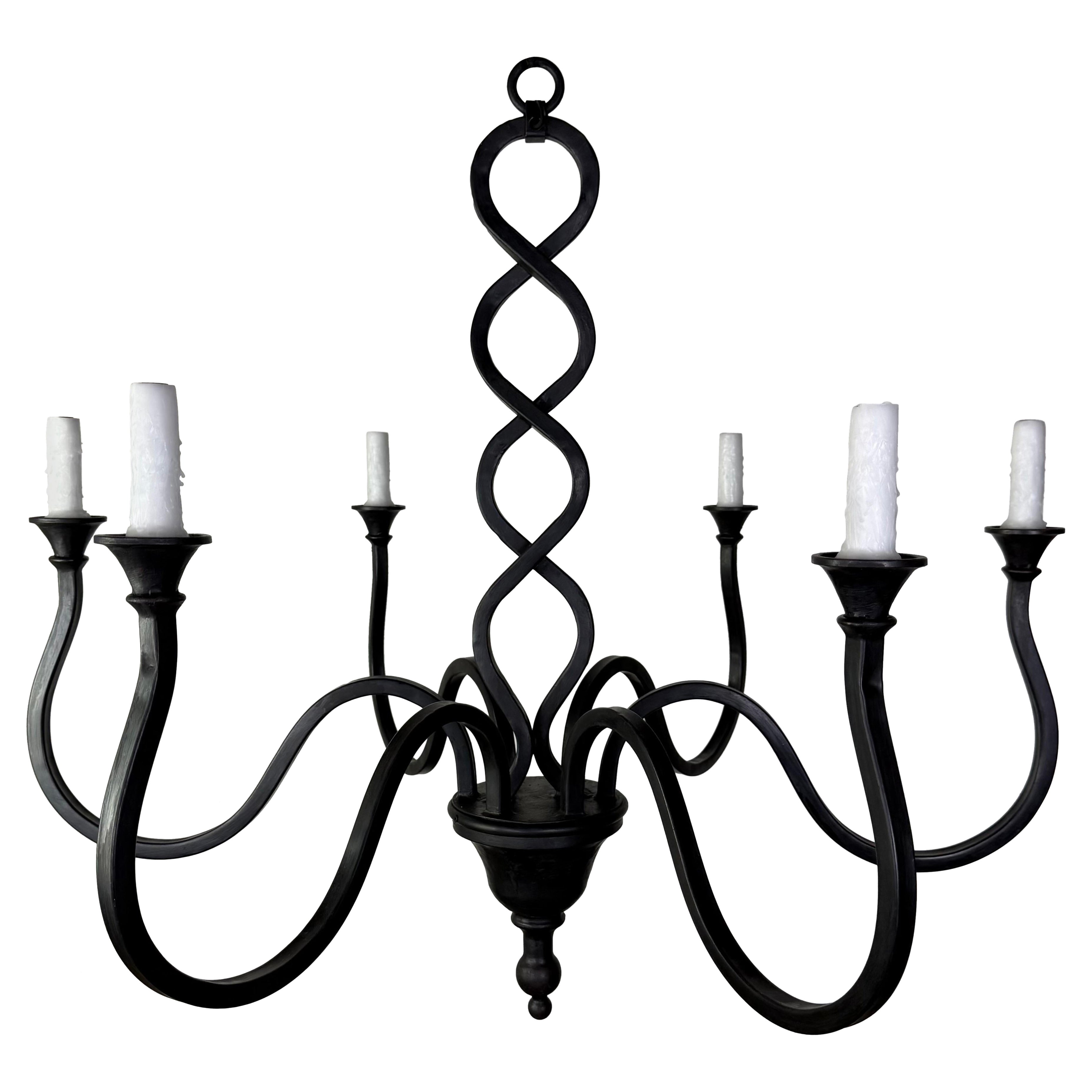 Wrought Iron Mulholland Chandelier by Miamar Home