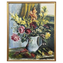 Peinture à l'huile sur toile encadrée d'Adrien Dupagne (1889-1980)