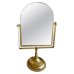 Vinatge Brass Swivel Mirror Vanity Table Mirror