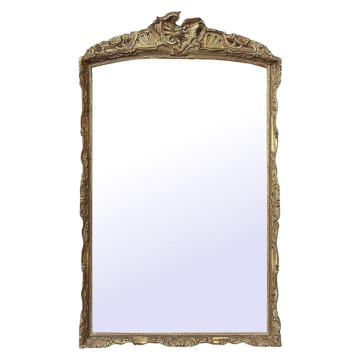 Grand 19. Jahrhundert Französisch Napoleon III Zeitraum Giltwood Mantel ~ Floor Mirror im Angebot