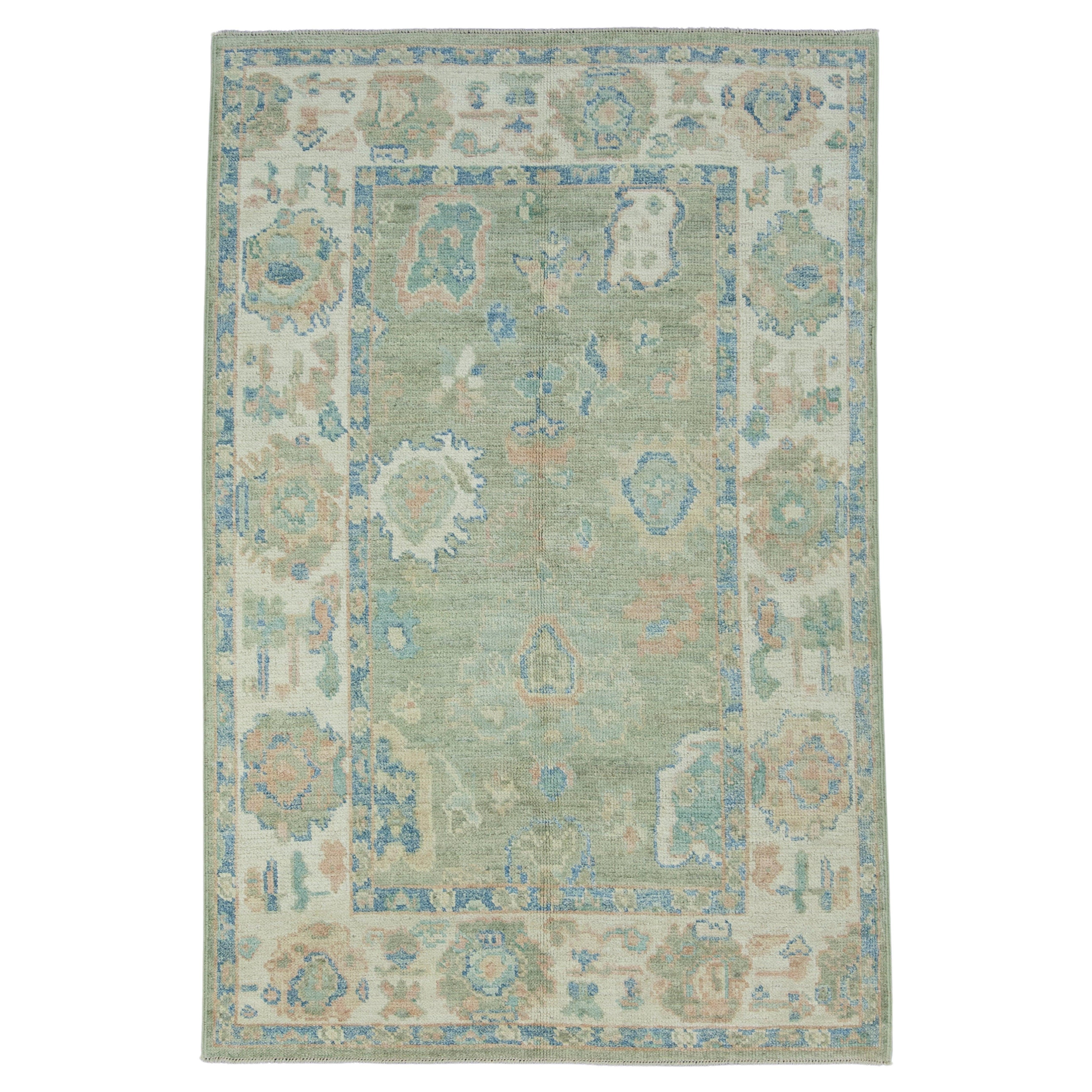 Tappeto Oushak turco 3'11" x 5'11" #17763
