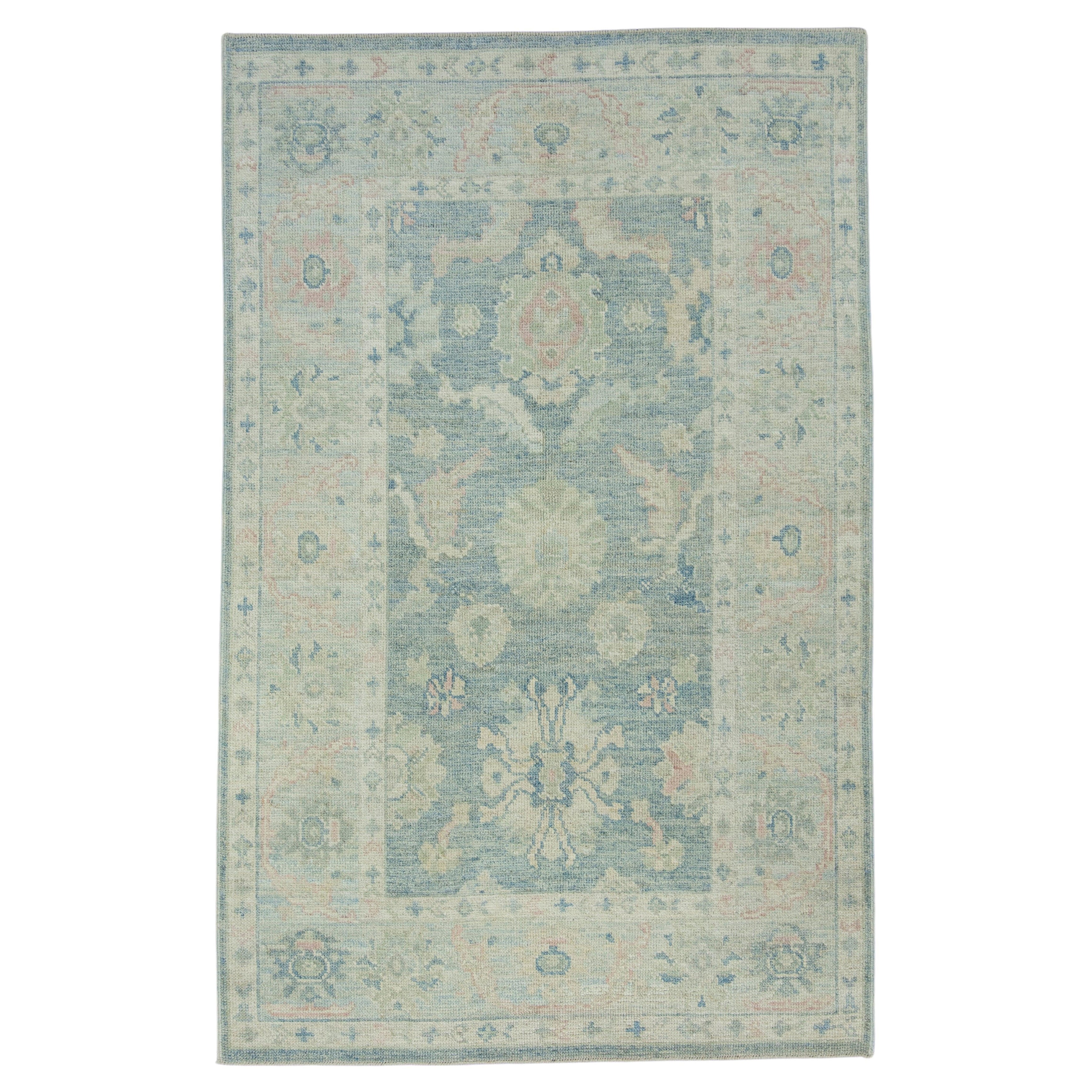 Turkish Oushak Rug 4'3" x 6'8" #17010