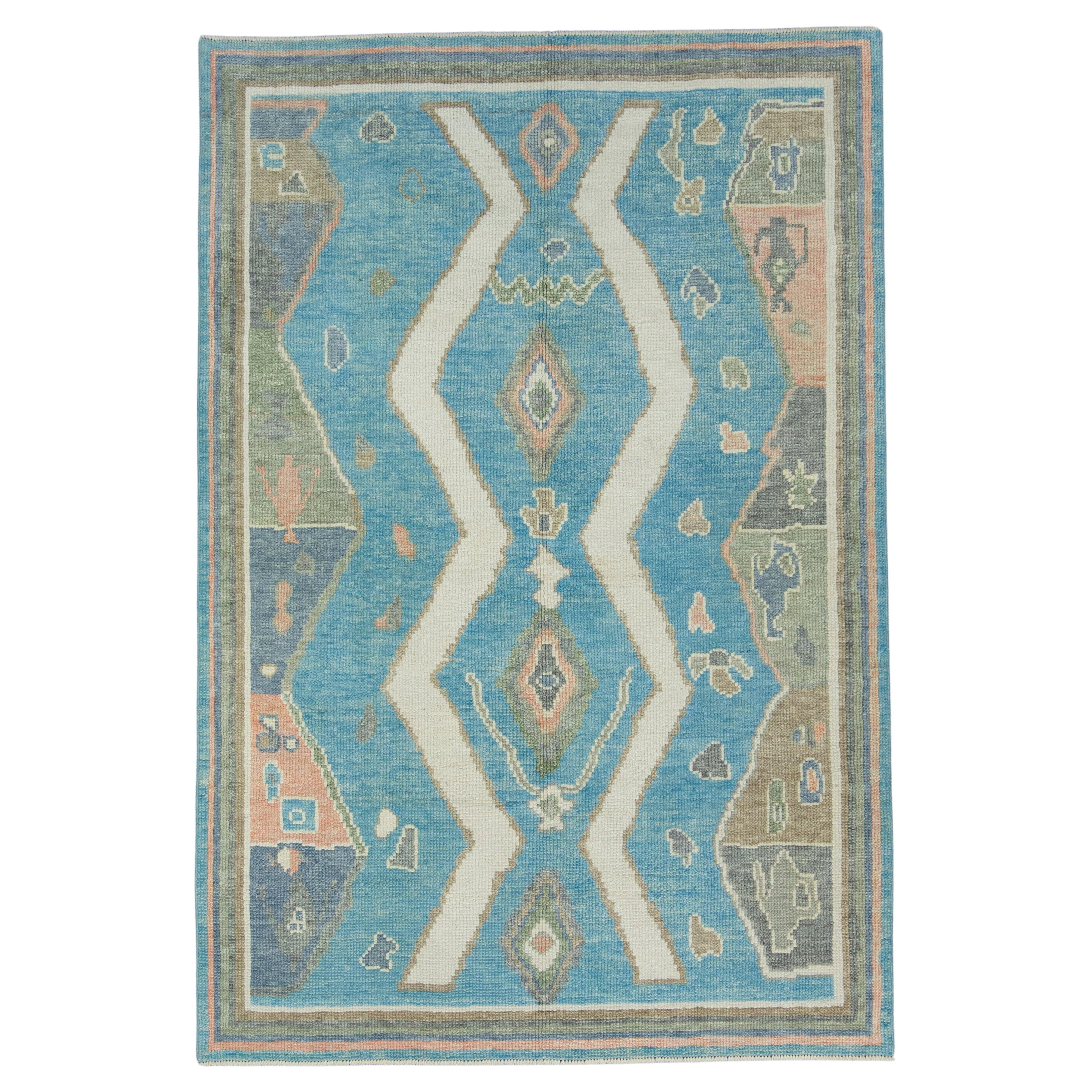 Turkish Oushak Rug 3'11" x 5'11" #17155