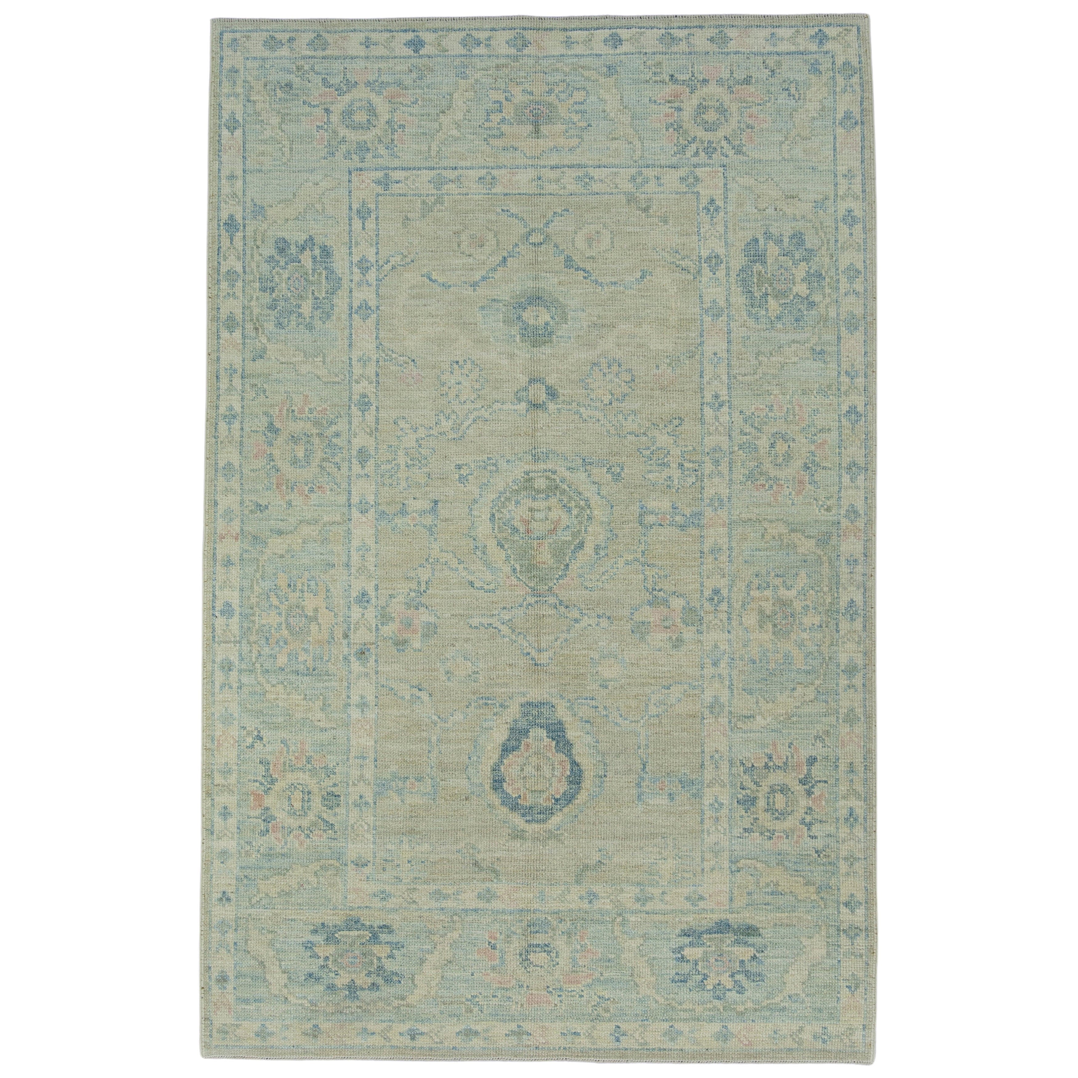 Tappeto Oushak turco 4'1" x 6'4" #17793