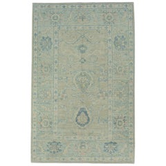 Tappeto Oushak turco 4'1" x 6'4" #17793