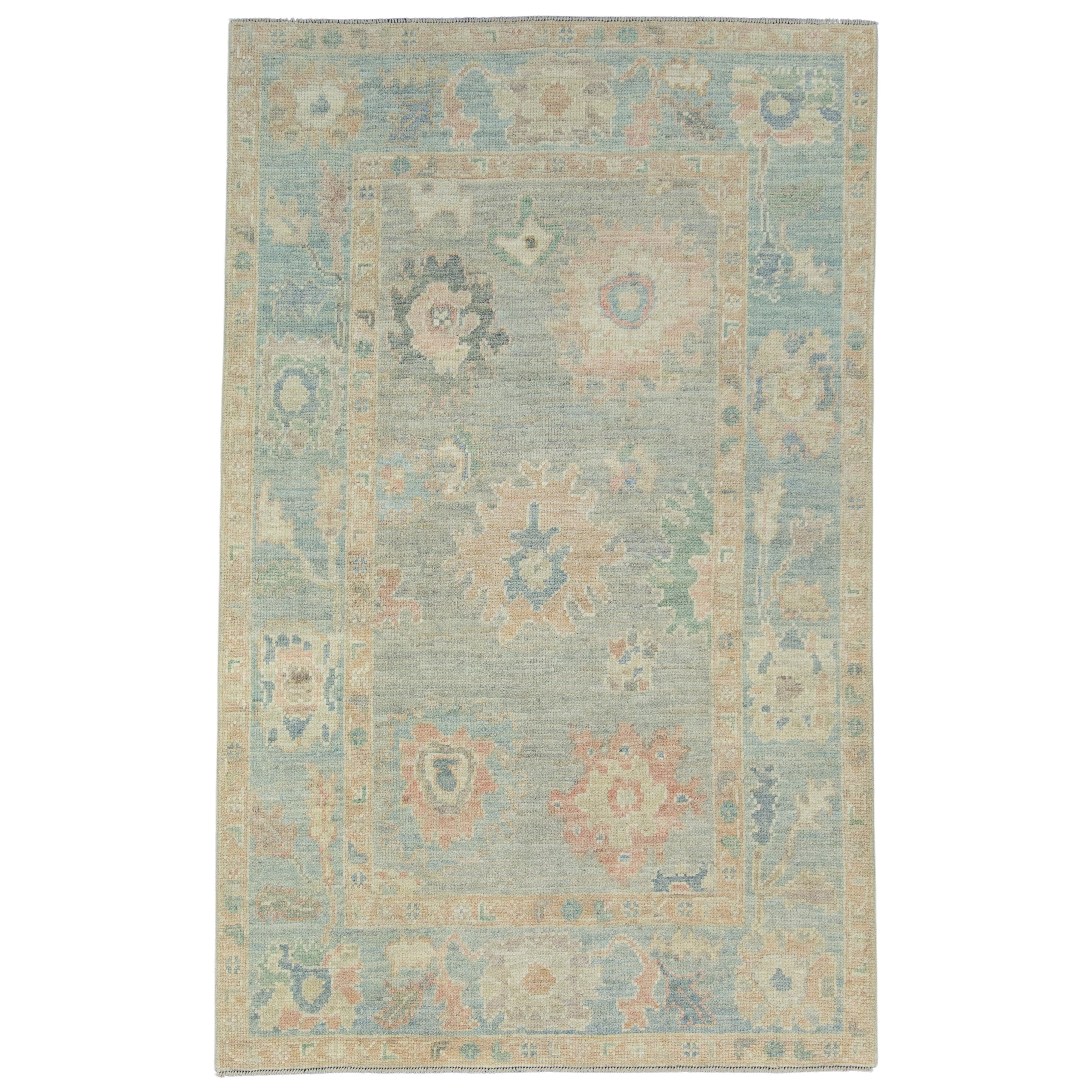 Turkish Oushak Rug 3'11" x 6'4" #17361