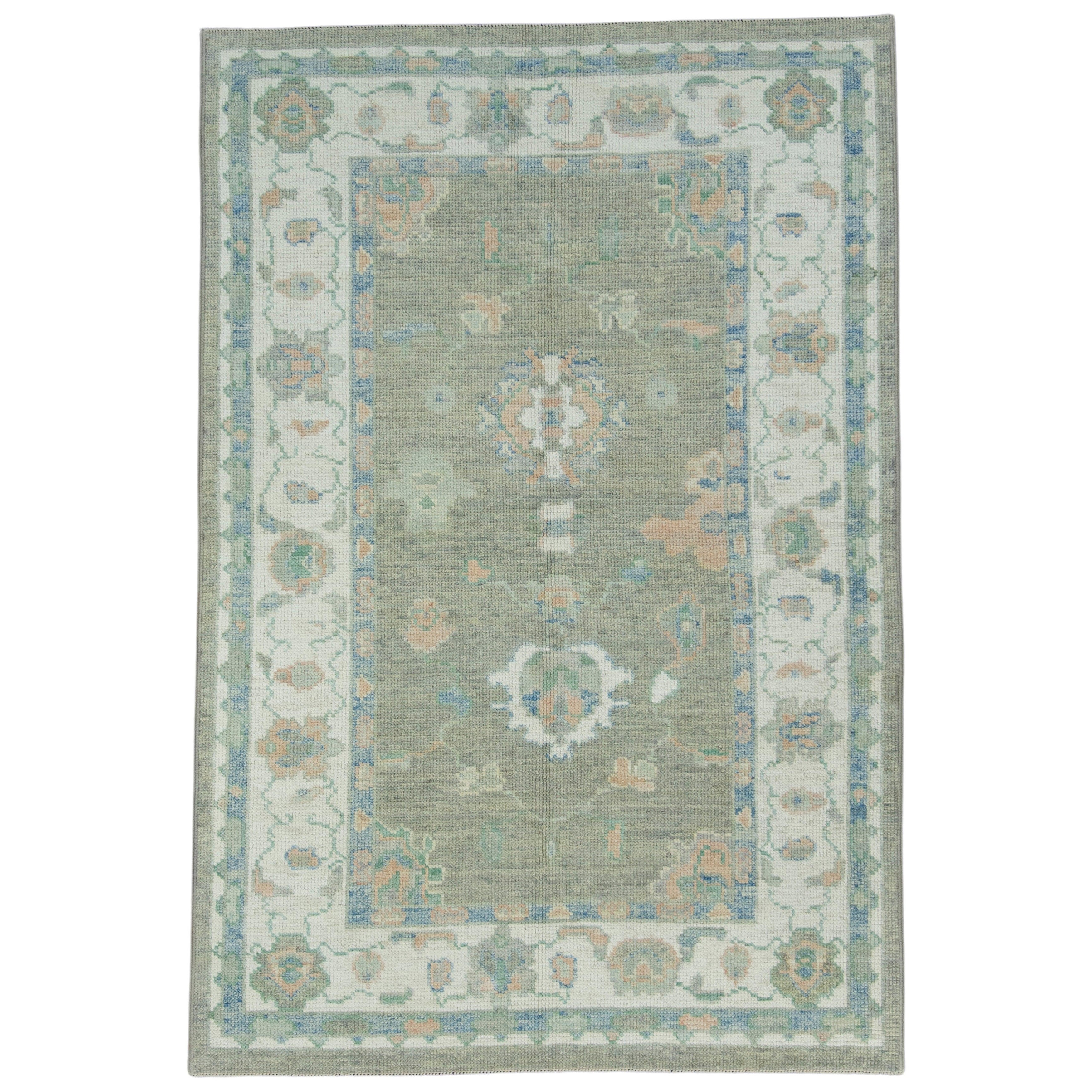 Tappeto Oushak turco 3'11" x 5'9" #17776