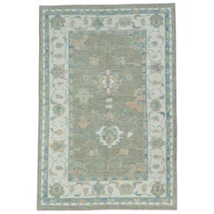 Tappeto Oushak turco 3'11" x 5'9" #17776