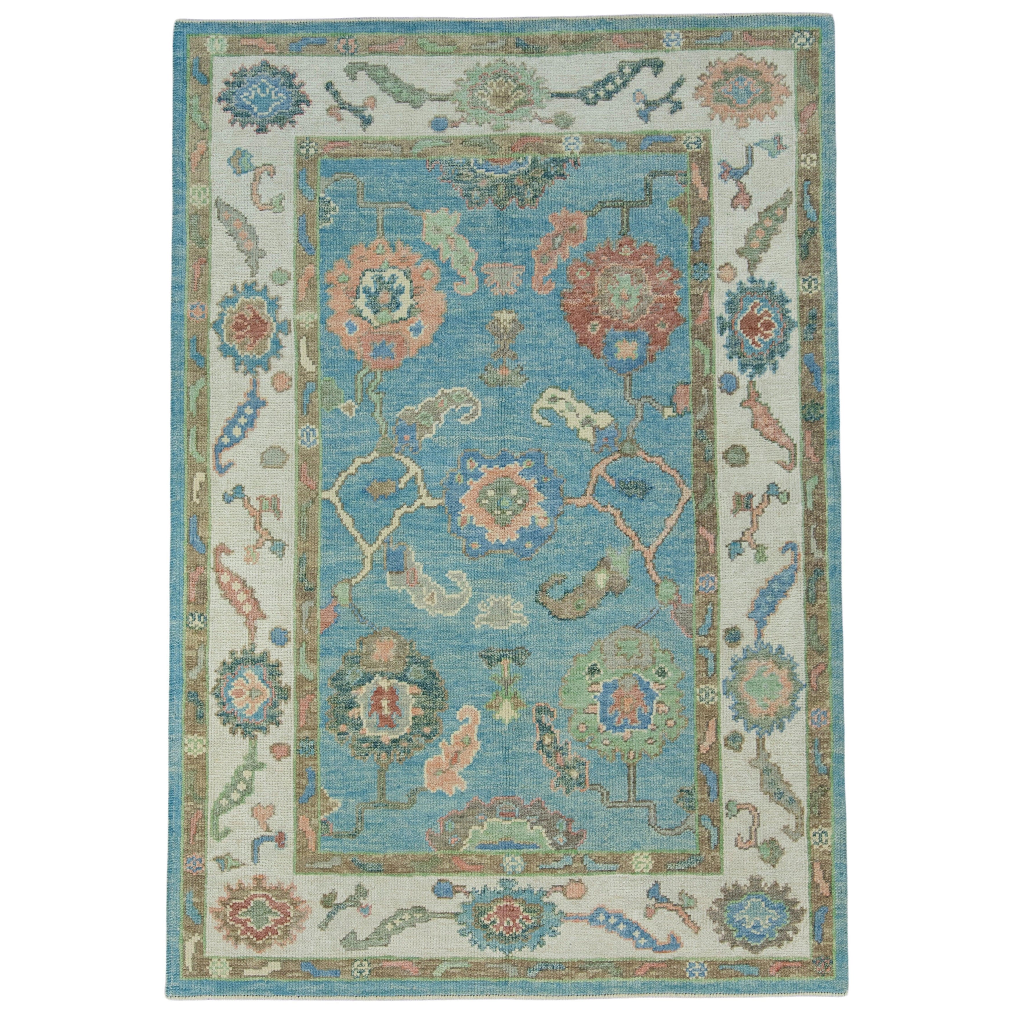 Türkischer Oushak-Teppich 4'1" x 6' #17065