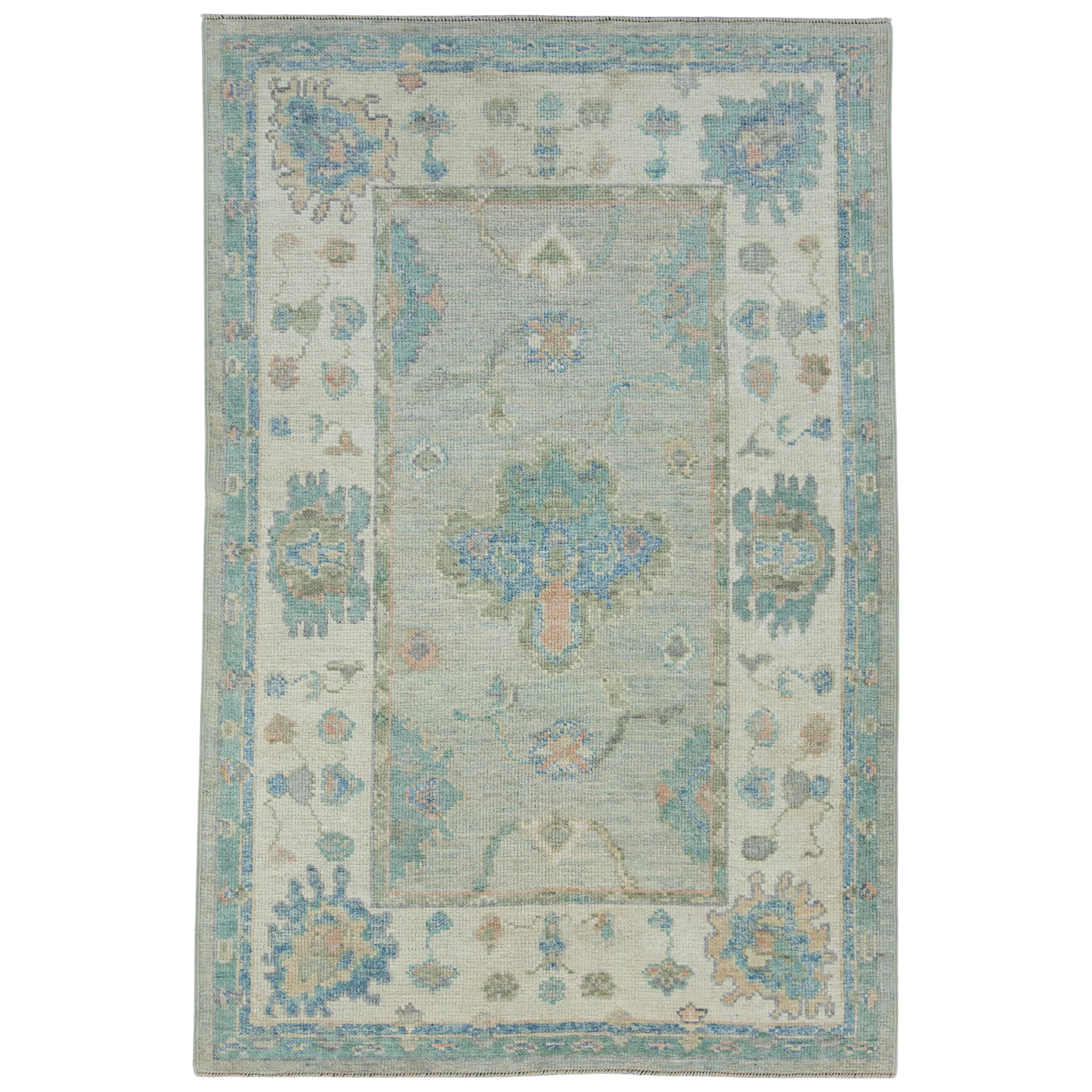 Turkish Oushak Rug 3'10" x 5'10" #17953