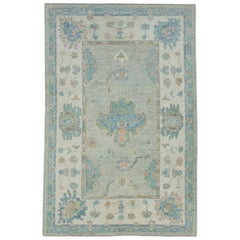Turkish Oushak Rug 3'10" x 5'10" #17953