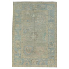 Turkish Oushak Rug 3'11" x 5'9" #17346