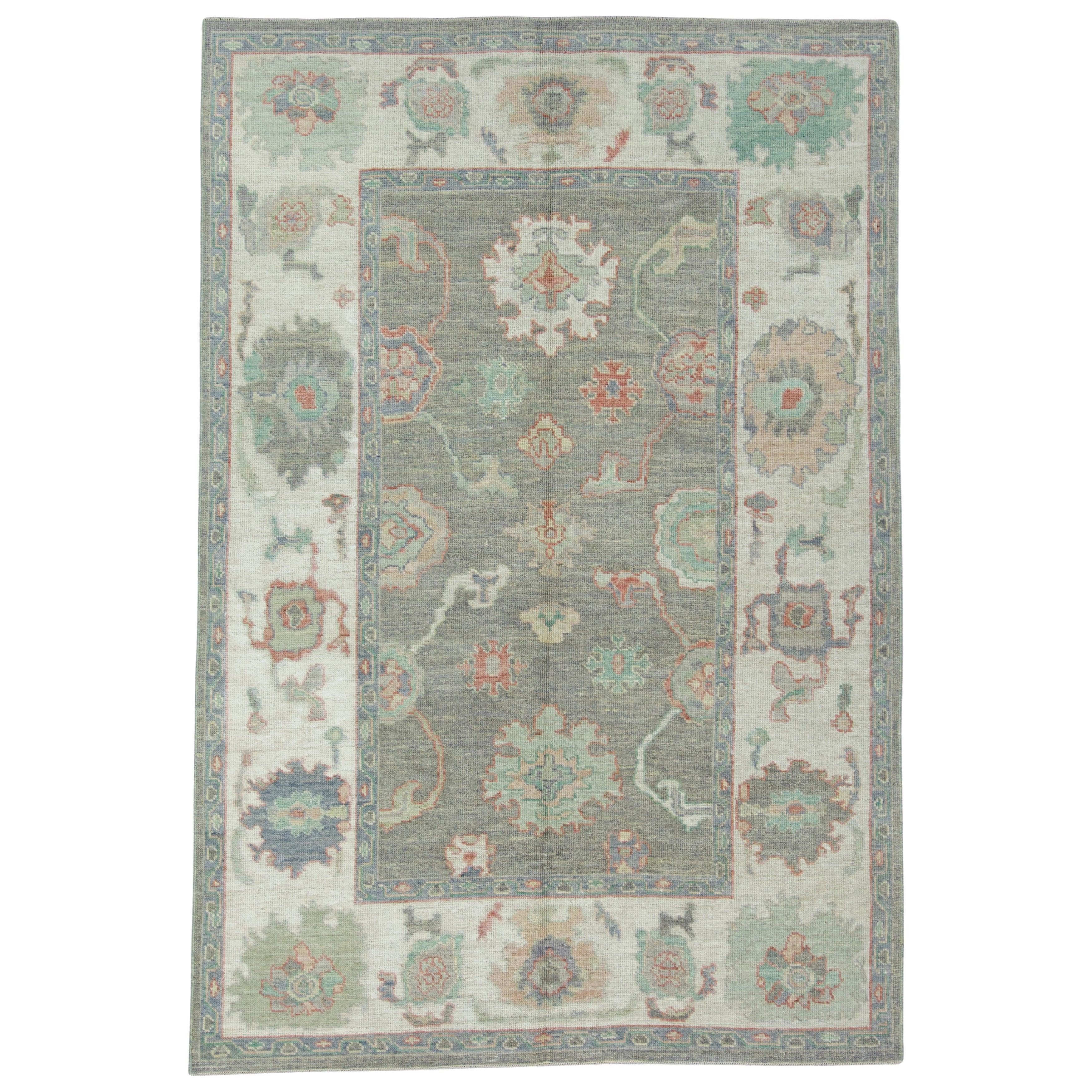 Turkish Oushak Rug 6'2" x 9'1" #17861