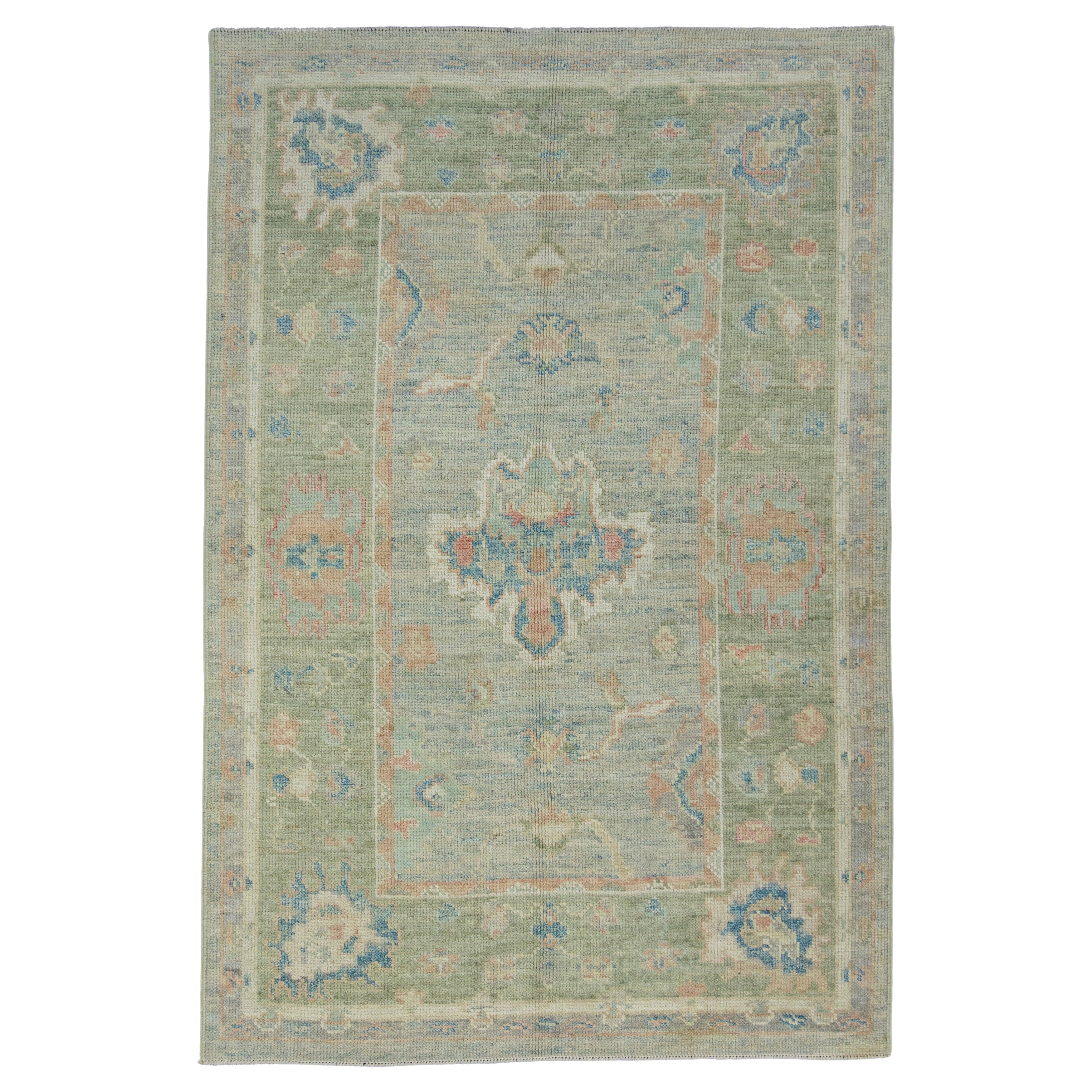Turkish Oushak Rug 3'10" x 5'9" #17827