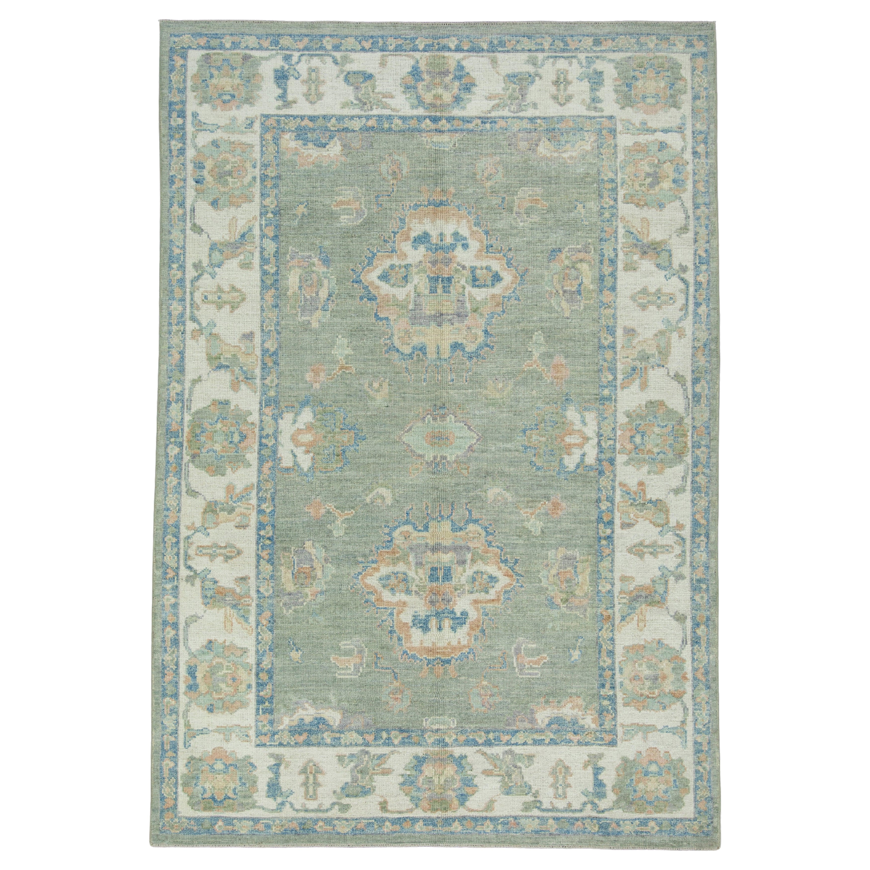 Turkish Oushak Rug 6'2" x 9' #17720