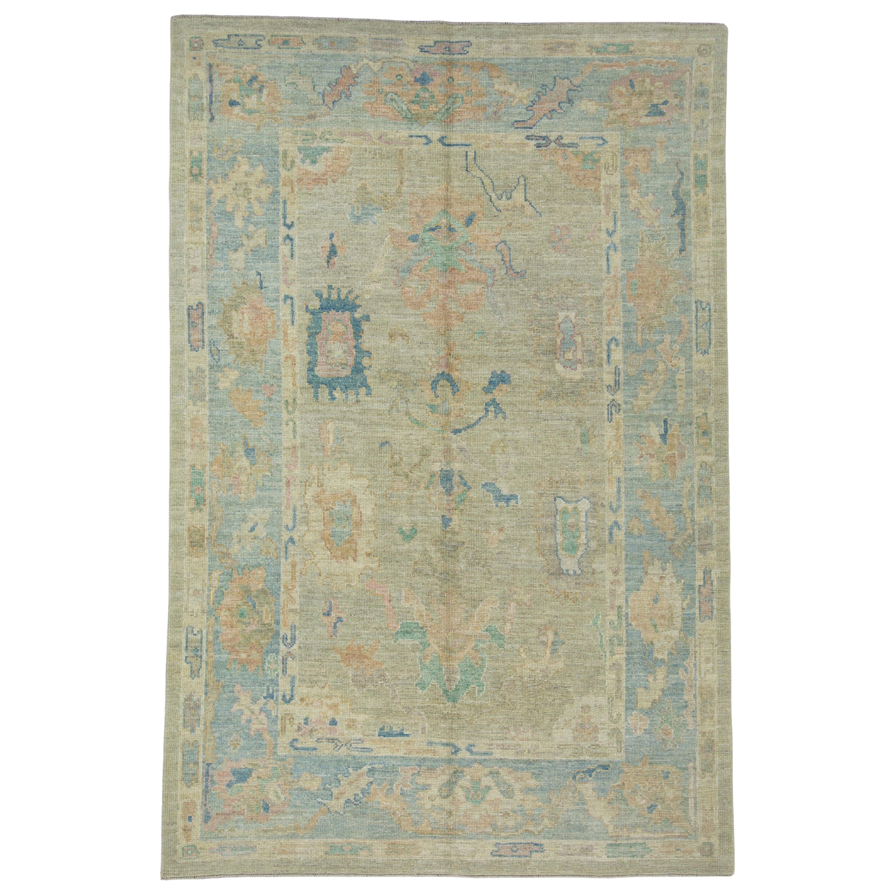 Turkish Oushak Rug 6'2" x 9'4" #17259