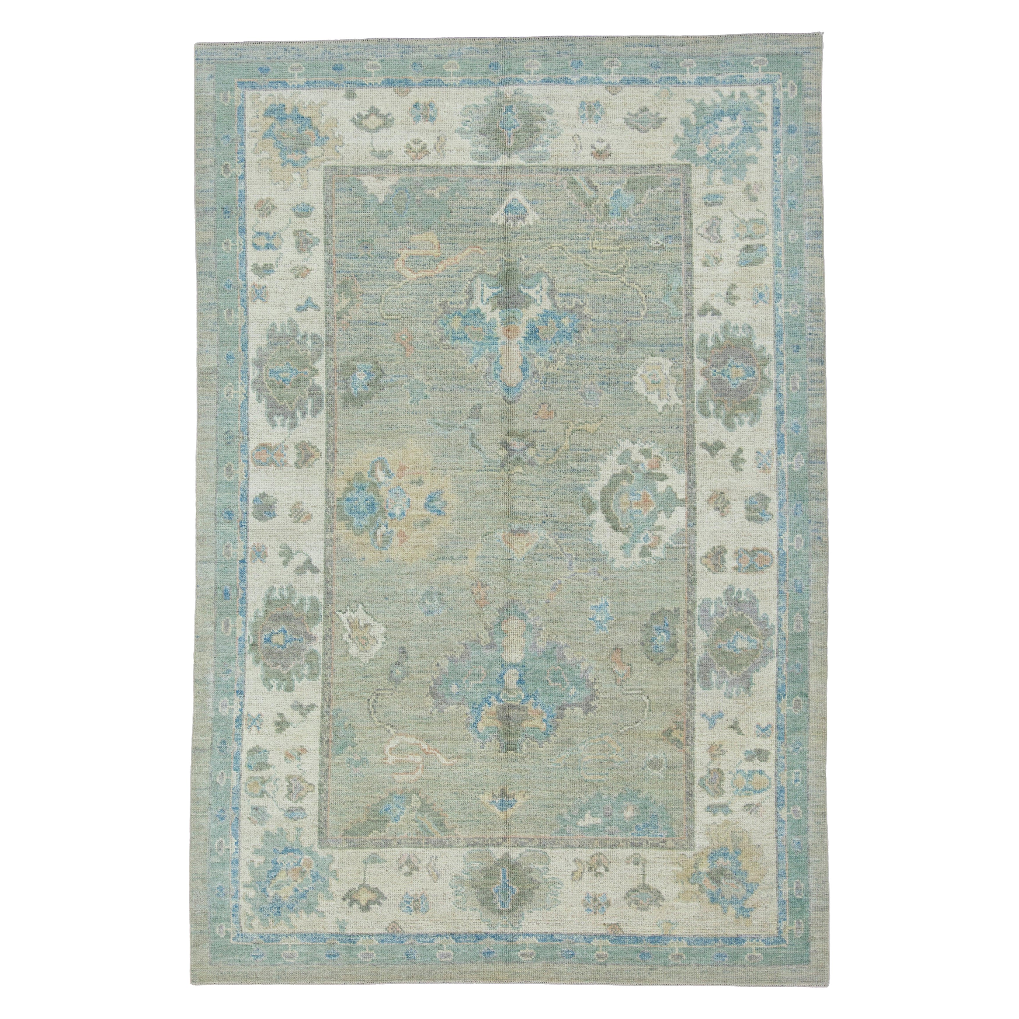 Turkish Oushak Rug 6'3" x 9'3" #17886