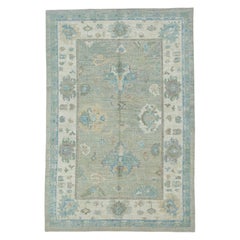 Turkish Oushak Rug 6'3" x 9'3" #17886