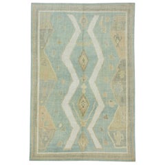 Turkish Oushak Rug 6'3" x 9'4" #17019