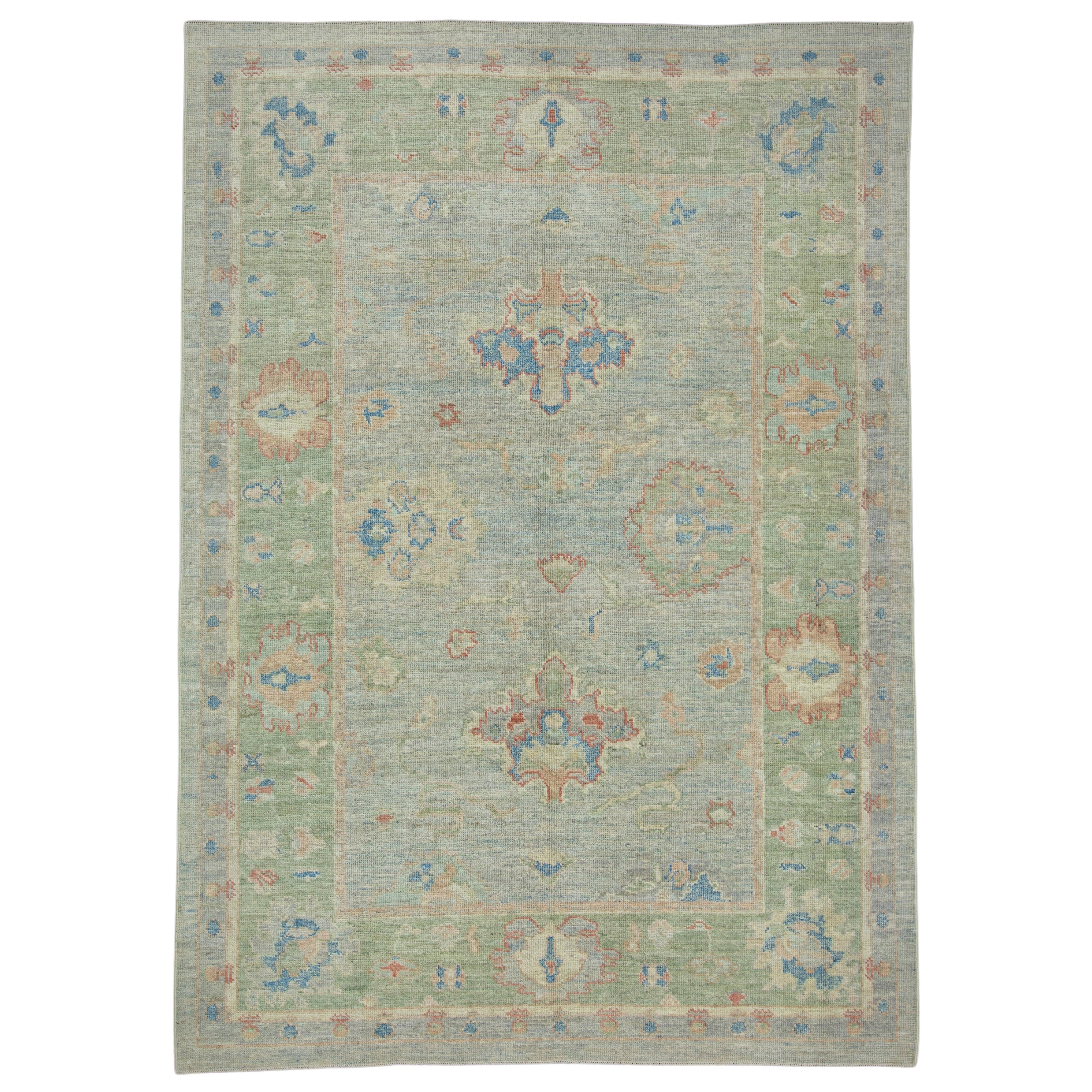 Turkish Oushak Rug 6'11" x 8'9" #17740