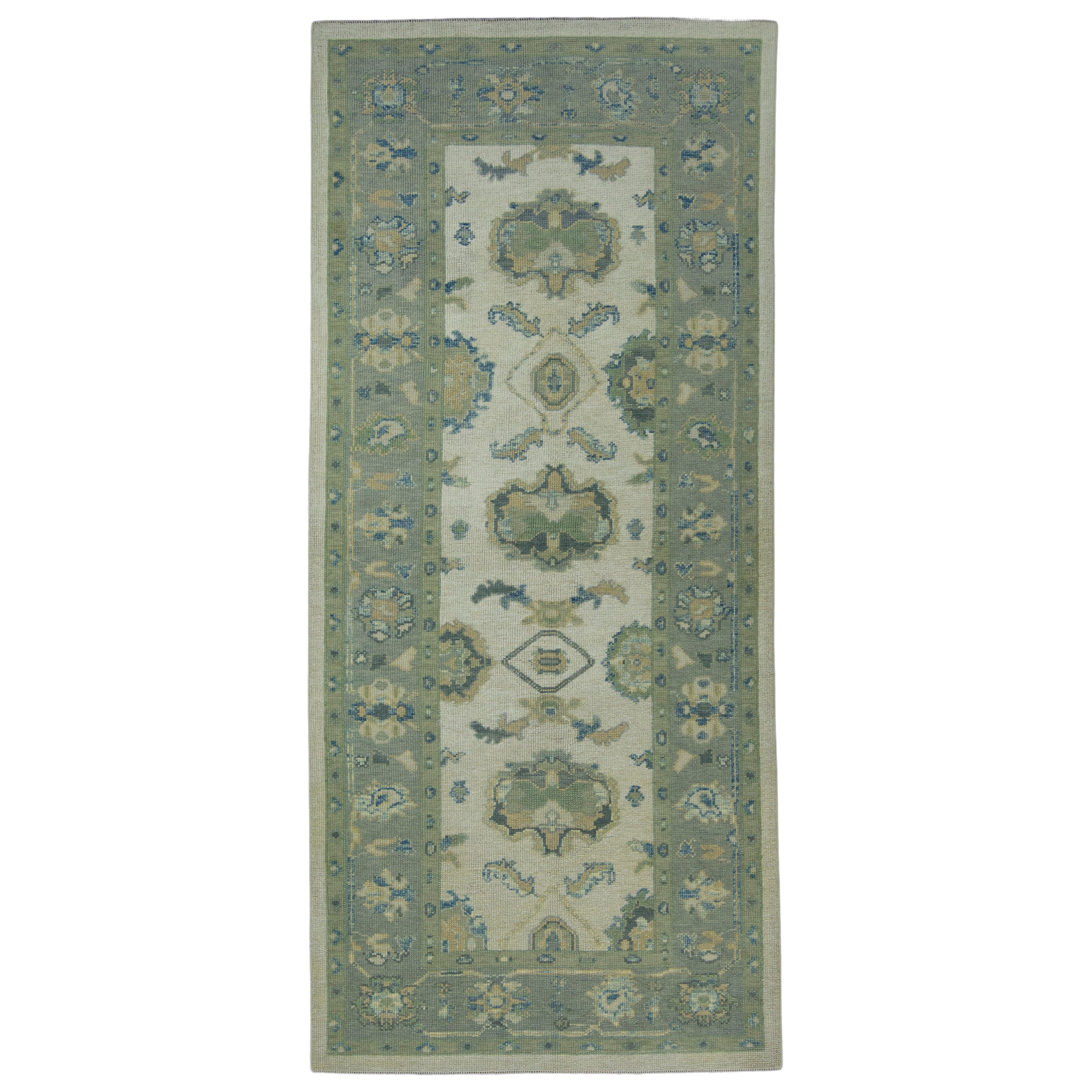 Tappeto Oushak turco 4'2" x 9'3" #17053