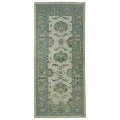 Tappeto Oushak turco 4'2" x 9'3" #17053