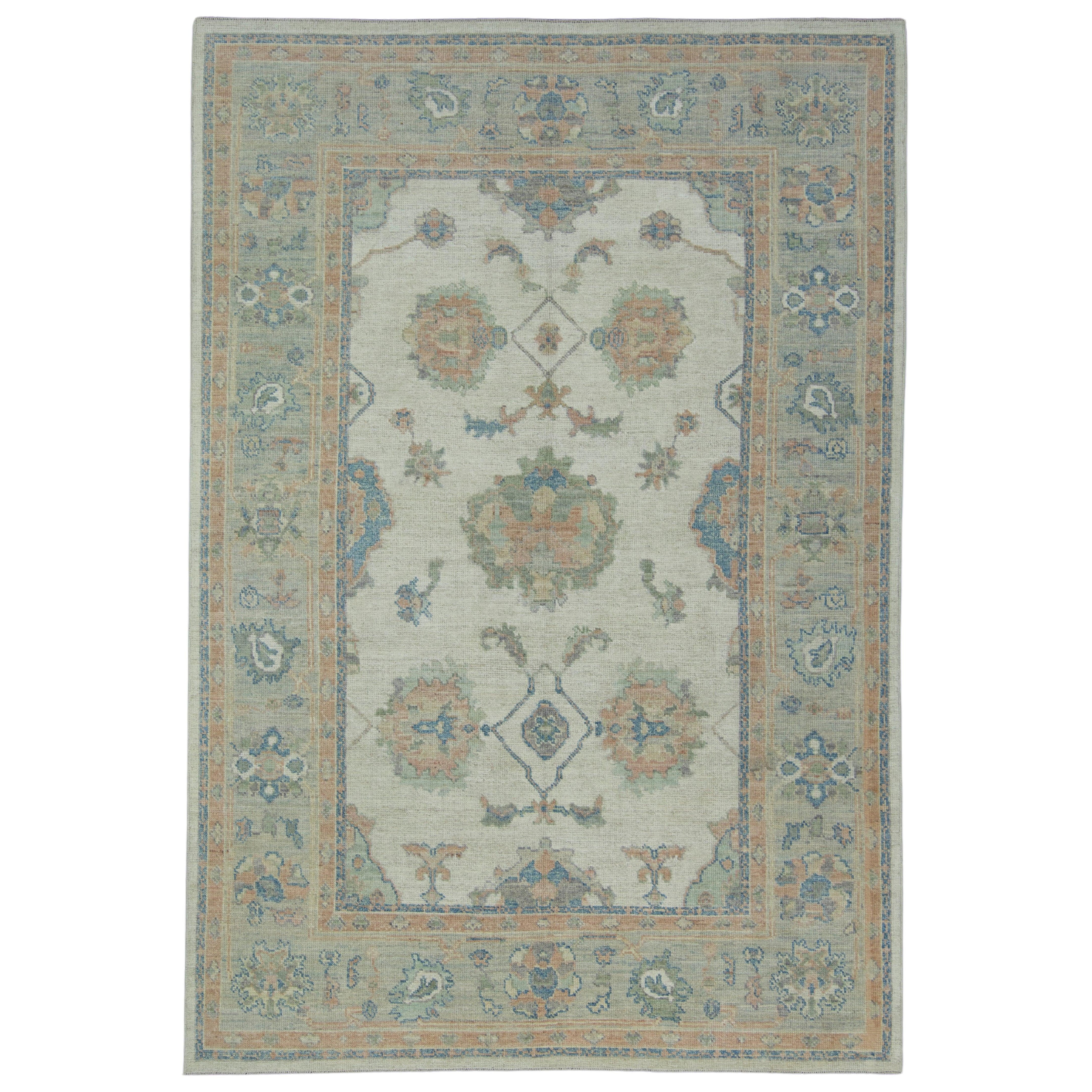 Turkish Oushak Rug 6'10" x 10' #17766 For Sale